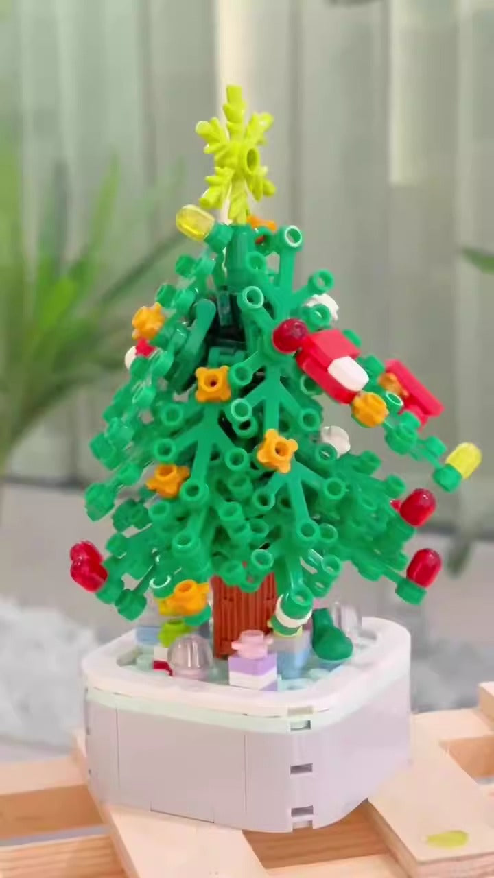 1060 Christmas Tree Bonsai Building Blocks Puzzle Kids Toys