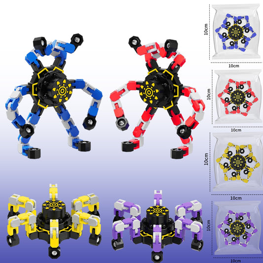 1047 Fingertip mechanical decompression children's toys, mechanical gyro light-up chain toys