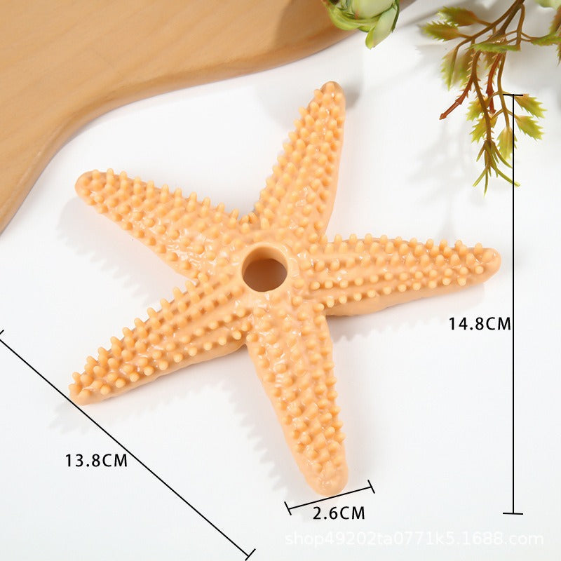 1027 Floating Pet Dog Teething Toys, Bite Resistant Teeth Cleaning Starfish Toys