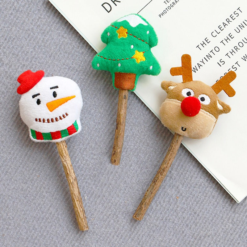 1018 Pet cat toys, Christmas snowman venting doll cat toys