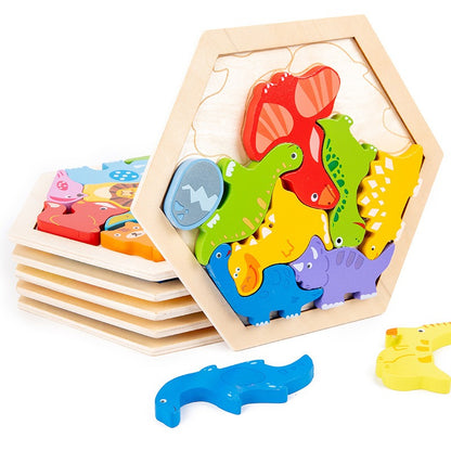 1013 Three-dimensional cartoon puzzle, educational assembling blocks children's toys