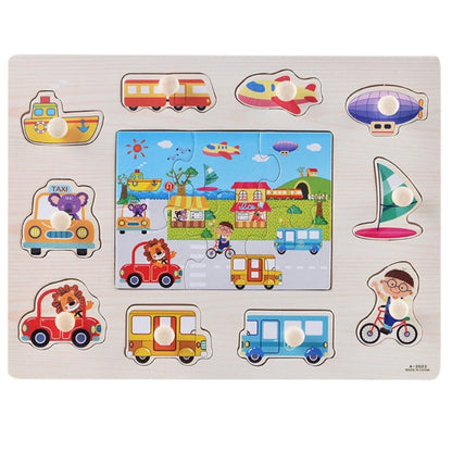 1001 Wooden children's hand grasping board fruit animal three-dimensional puzzle puzzle puzzle block toys