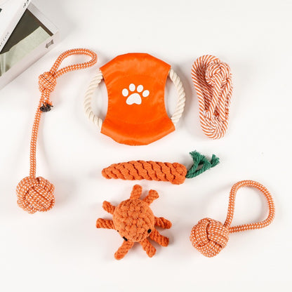 1030 Pet Toys Set, Bite Resistant Teeth Sharpening Dog Training Toys Rope Knot