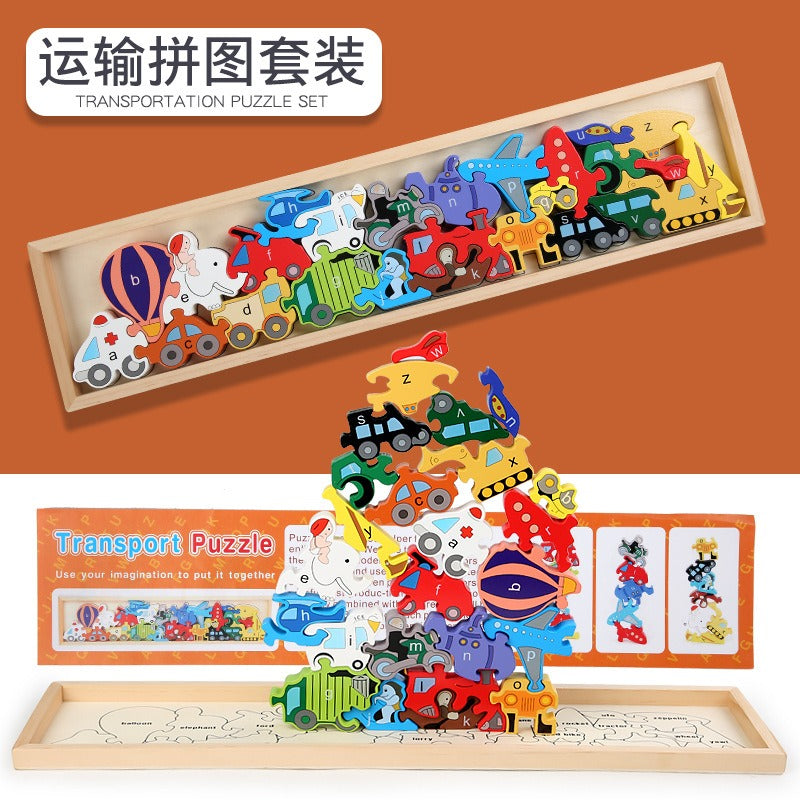 1013 Three-dimensional cartoon puzzle, educational assembling blocks children's toys