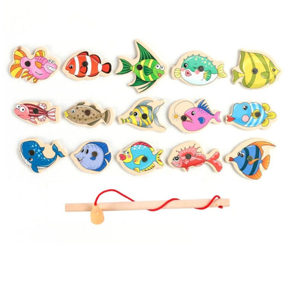 1062 Wooden Magnetic Fishing Toy for Parent-Child Interaction and Baby Play