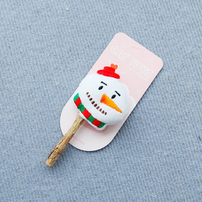 1018 Pet cat toys, Christmas snowman venting doll cat toys