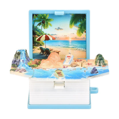 1048 Three-dimensional book folding pop-up toy book, keychain children's stress relieving toys