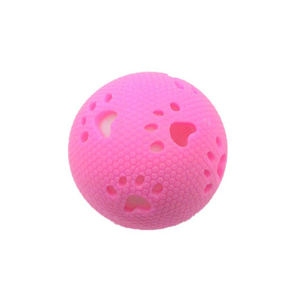 1026 Dog toys, skeleton footprints light-up ball, bite-resistant rubber bouncy ball