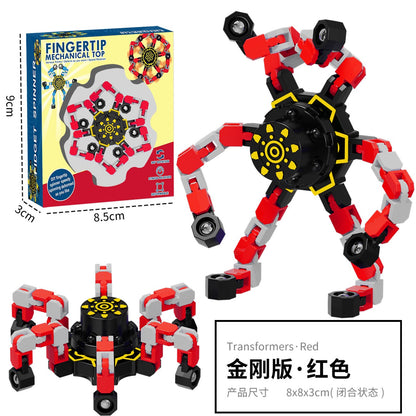 1047 Fingertip mechanical decompression children's toys, mechanical gyro light-up chain toys