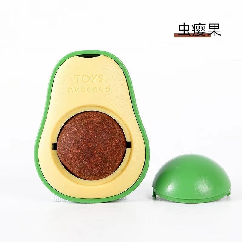 1023 Avocado Catnip Ball Toys, Pet Cat Teeth Grinding & Cleaning Toys