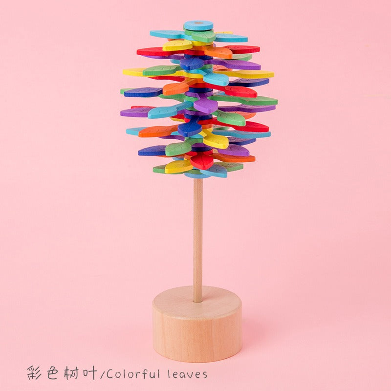 1051 Wooden rotating lollipop toys, creative office stress relieving toys