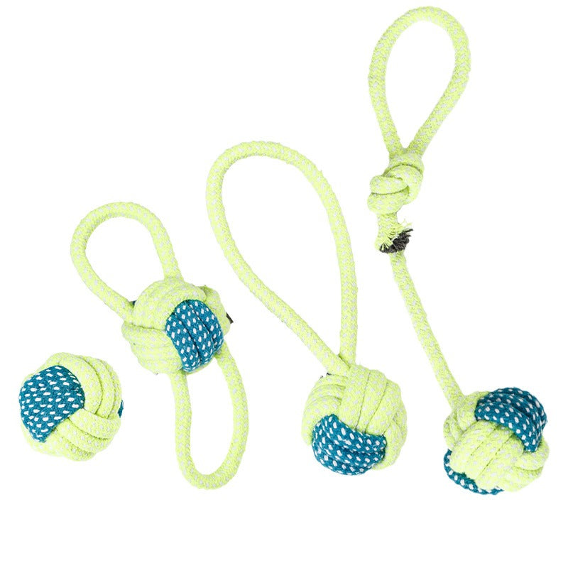 1032 Pet Dog Cotton Rope Toys, Teeth Cleaning and Bite Resistant Cotton Rope Set