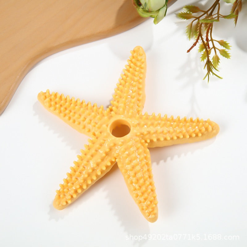 1027 Floating Pet Dog Teething Toys, Bite Resistant Teeth Cleaning Starfish Toys