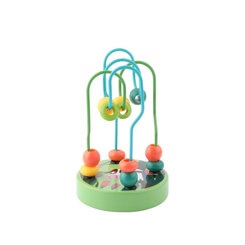 1037 Wooden winding beads children's toys, multi-functional baby cognitive early education toys