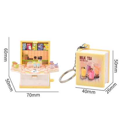 1048 Three-dimensional book folding pop-up toy book, keychain children's stress relieving toys