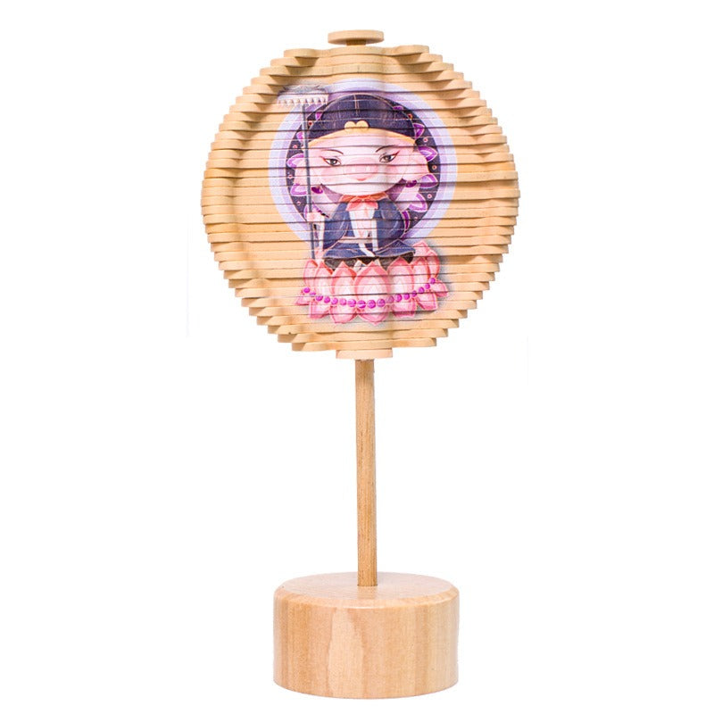 1051 Wooden rotating lollipop toys, creative office stress relieving toys