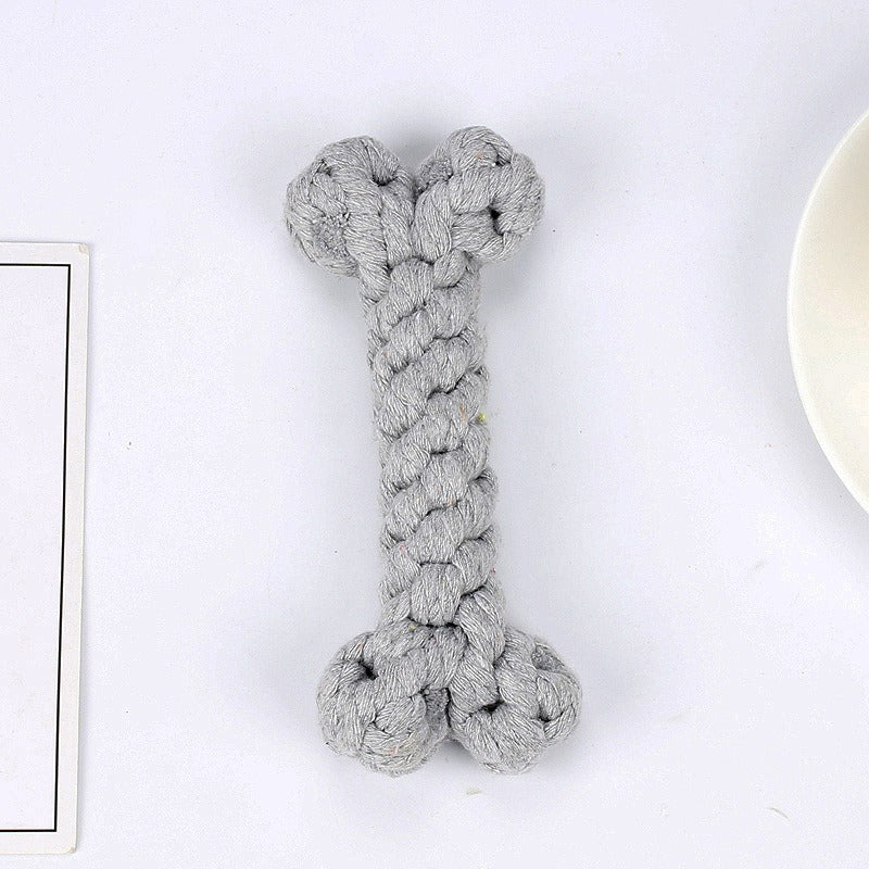 1029 Bone Cotton Rope Pet Toys, Colorful Bone Rope Knot Weaving Dog Toys